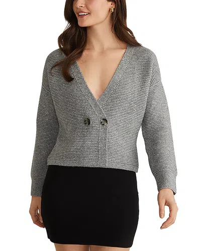 525 Quinn Double Breasted Cardigan In Smoke Grey