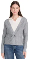 525 Quinn Double Breasted Jacket Smoke Grey In Smoke Grey