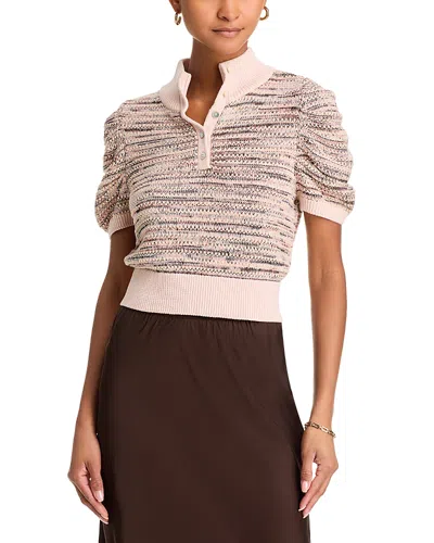 525 Shelby Ombre Mock Neck Sweater In Sand Dollar Multi