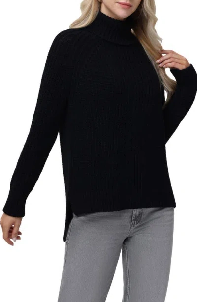 525 Stella Cotton Turtleneck Sweater In Black