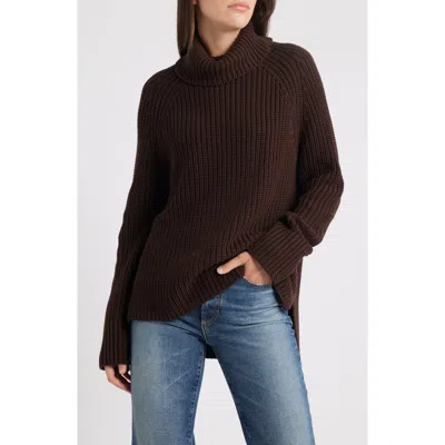 525 Stella Cotton Turtleneck Sweater In Brown