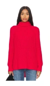525 Stella Turtleneck Pullover In Cherry Red