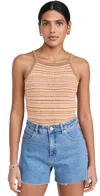 525 Taylor Knit Camisole In Cinnamon Combo