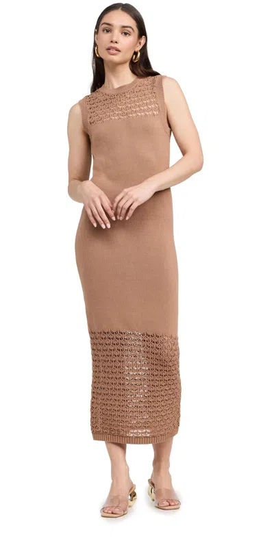525 Tori Crochet Dress Cinnamon