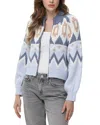 525 Victoria Knit Bomber Jacket In Cabaret Multi