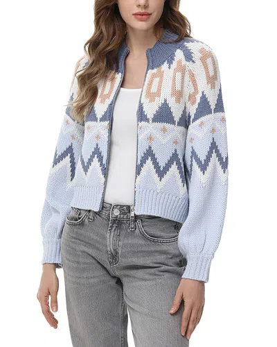 525 Victoria Knit Bomber Jacket In Arctic Ice Multi