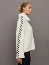 525 Vida Boucle Whip Stitch Pullover In Sea Salt Multi