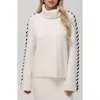 525 Vida Boucle Whip Stitch Pullover In Sea Salt
