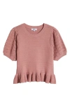 525 Whitney Mix Stitch Sweater In Blushing Pink