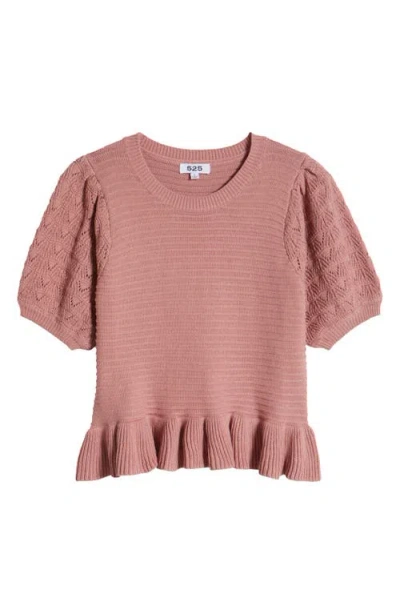 525 Whitney Mix Stitch Sweater In Blushing Pink
