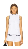 525 Zoey Cable Demi Tank In Bleach White Multi