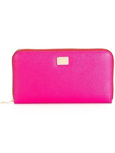 Dolce & Gabbana Dauphine Long Wallet In Pink