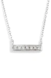 DANA REBECCA DESIGNS 'SYLVIE ROSE' DIAMOND BAR PENDANT NECKLACE,N205