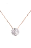 Dana Rebecca Designs 14k White & Rose Gold Lauren Joy Mini Necklace With Diamonds In Rose Gold