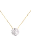 Dana Rebecca Designs Lauren Joy Diamond Disc Pendant Necklace In Yellow Gold