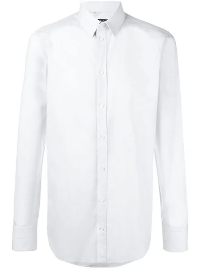 Dolce & Gabbana Gold合身衬衫 In White