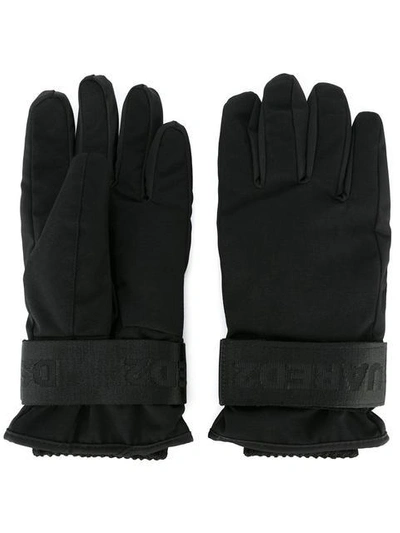 Dsquared2 Ski Technical Gloves In Black