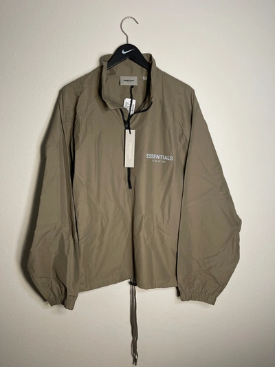 Pre-owned Fear Of God Ds  Essential Harvest Track Jacket In Brown