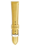 MICHELE 16MM METALLIC LEATHER WATCH STRAP,MS16AA430546