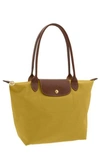Longchamp 'small Le Pliage' Tote - Metallic In Curry/gold