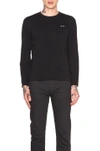 Comme Des Garçons Play Comme Des Garcons Play Black Heart Patch Long Sleeve T-shirt In Black