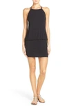Laundry By Shelli Segal Blouson Cover-up Dress In Black