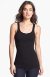 James Perse Brushed Stretch-cotton Jersey Tank In Black