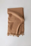 Acne Studios Canada Oversized Fringed Cashmere Scarf In Caramel Brown