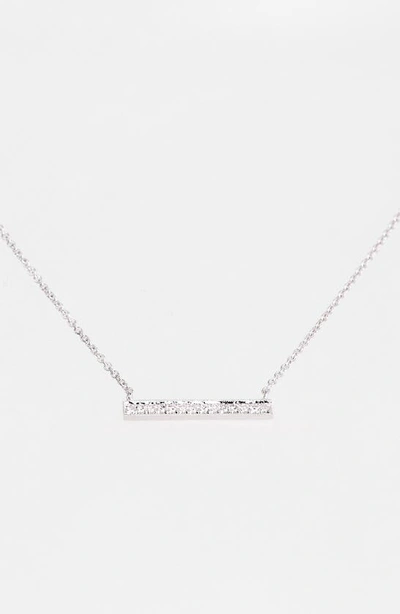 Dana Rebecca Designs 14k White Gold Sylvie Rose Medium Bar Necklace With Diamonds