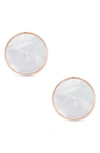 Lily Nily Kids' Mother-of-pearl Stud Earrings In Rose Gold