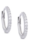 Lily Nily Kids' Pavé Cubic Zirconia Hoop Earrings In White