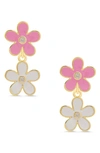 LILY NILY KIDS' DOUBLE FLORAL DROP EARRINGS
