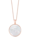 LILY NILY KIDS' MOTHER-OF-PEARL PENDANT NECKLACE