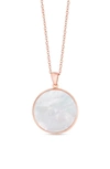 Lily Nily Kids' Mother-of-pearl Pendant Necklace In Rose Gold