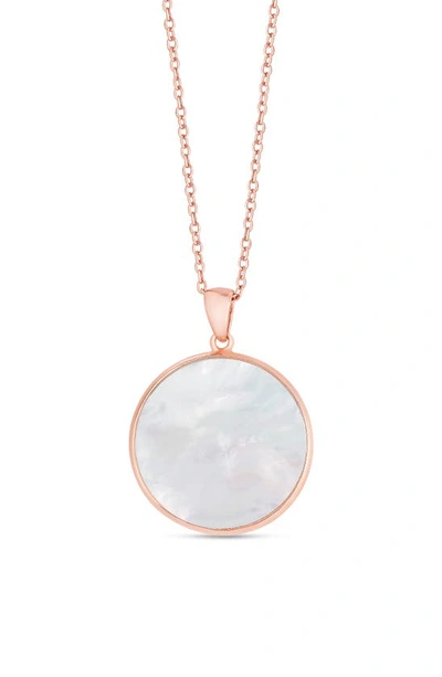 Lily Nily Kids' Mother-of-pearl Pendant Necklace In Rose Gold