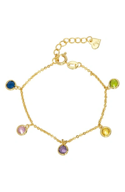 Lily Nily Kids' Multicolor Cubic Zirconia Charm Bracelet