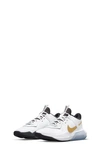 Nike Air Zoom Crossover Big Kids' Basketball Shoes In White,black,metallic Gold