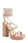 Steve Madden Manzie Platform Ankle Tie Sandal In Multi