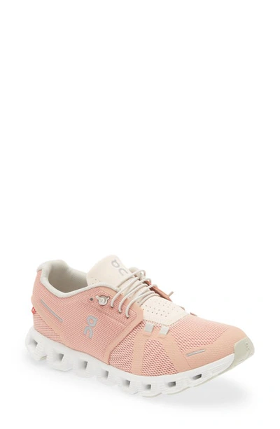 On Cloud 5 Running Shoe In Rose & Shell