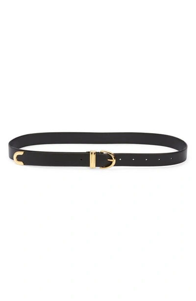 Khaite Bambi Lambskin Leather Belt In 200 Black