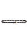 Golden Goose Molly Star Stud Leather Belt In Black