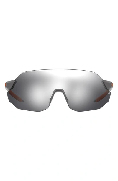 Under Armour Halftime 99mm Shield Sport Sunglasses In Grey / Silver Oleophob