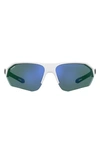 Under Armour 72mm Polarized Sport Sunglasses In White Black / Green