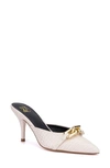 New York And Company Kyra Kitten Heel Mule In Bone
