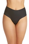 Hanky Panky Breathe Natural High Rise Thong In Black