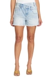 Pistola Bobbie Crossover High Rise Denim Short In Collins In Encinitas
