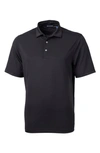 Cutter & Buck Advantage Tri-blend Pique Mens Big And Tall Polo Shirt In Black