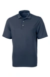 Cutter & Buck Virtue Eco Piqué Recycled Blend Polo In Navy Blue