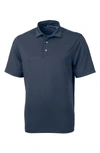 Cutter & Buck Virtue Piqué Recycled Blend Polo In Navy Blue
