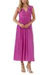Endless Rose Sleeveless Micropleat Maxi Dress In Orchid